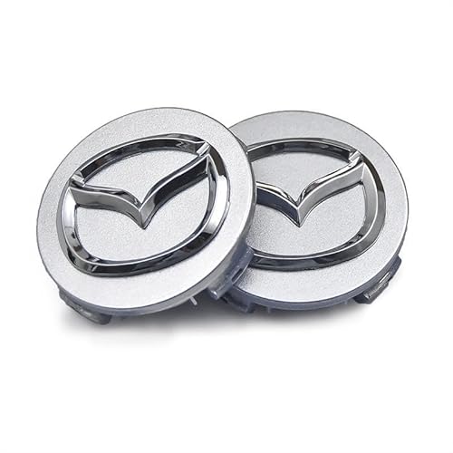 ZUOBYMBC 4 Stück Nabendeckel für Mazda 3 2009-2013 57MM,Felgendeckel,Radnabendeckel,Radnabenabdeckung,Nabendeckel Auto,Auto Zubehör für Radnaben,radnabenkappen von ZUOBYMBC