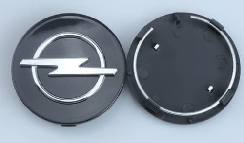 ZUOBYMBC 4 Stück Nabendeckel für Opel Astra H G J Insignia Mokka Zafira Corsa 64mm,Felgendeckel,Radnabendeckel,Radnabenabdeckung,Nabendeckel Auto,Auto Zubehör für Radnaben,radnabenkappen,Black von ZUOBYMBC