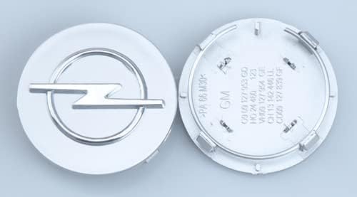 ZUOBYMBC 4 Stück Nabendeckel für Opel Astra H G J Insignia Mokka Zafira Corsa 64mm,Felgendeckel,Radnabendeckel,Radnabenabdeckung,Nabendeckel Auto,Auto Zubehör für Radnaben,radnabenkappen,Silver von ZUOBYMBC