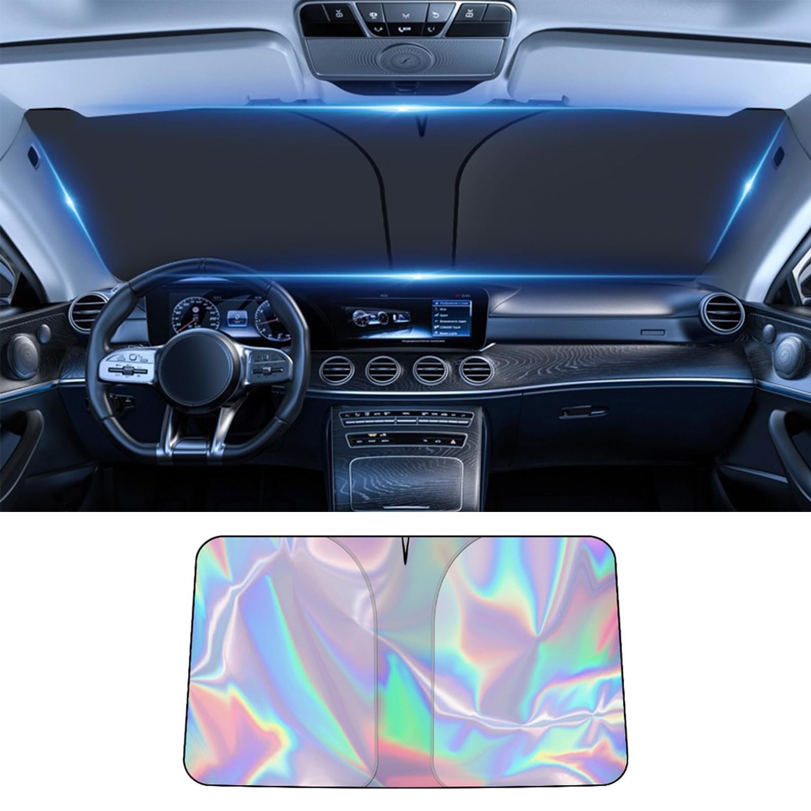 ZUOBYMBC Sonnenschutz Auto Frontscheibe für Cupra Leon Sportstourer KL I 2020-2024, Sonnenschutz Frontscheibe Innen,Sonnenblende Vorne,Car Windshield Sun Shade,Sun Visor Protector,C ZUOBYMBC Sonnenschutz Auto Frontscheibe für Cupra Leon Sportstourer KL I 2020-2024, Sonnenschutz Frontscheibe Innen,Sonnenblende Vorne,Car Windshield Sun Shade,Sun Visor Protector,C von ZUOBYMBC