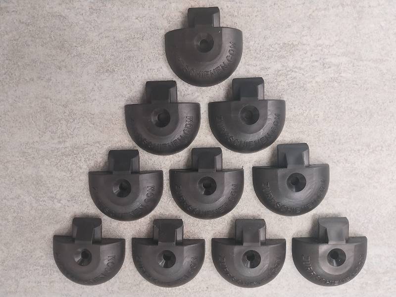 10x Endkappe Einsteckkappe für Airlineschiene runde Form, schwarz, Kunststoff, für 50mm Zurrschiene halbrund von Jlwiy