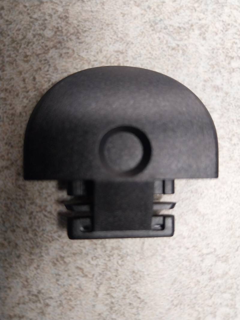 Endkappe Einsteckkappe für Airlineschiene eckige Form, 34mm, schwarz, Kunststoff von Homry