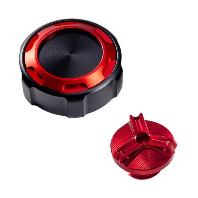 Bremse Hauptzylinder Abdeckung Für CBR600RR CBR 600 RR 600RR 2007 2008-2023 Zubehör Motorrad Vorne Brems Flüssigkeit Tank Kappe Und Motor Öl Füllung Port von ZUYNPOQ