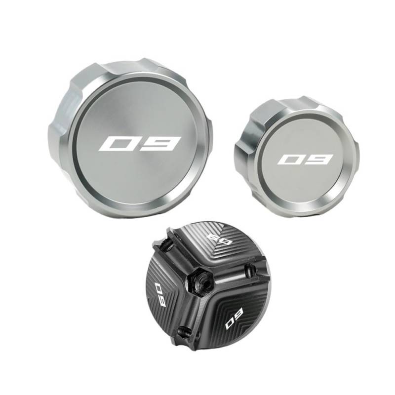 Bremse Hauptzylinder Abdeckung Motorrad Vorne Hinten Brems Flüssigkeit Reservoir Tank Abdeckung Öl Einfülldeckel Für MT09 SP TRCAER 9 GT FZ09 FJ 09 2021-2024 MT-09 von ZUYNPOQ