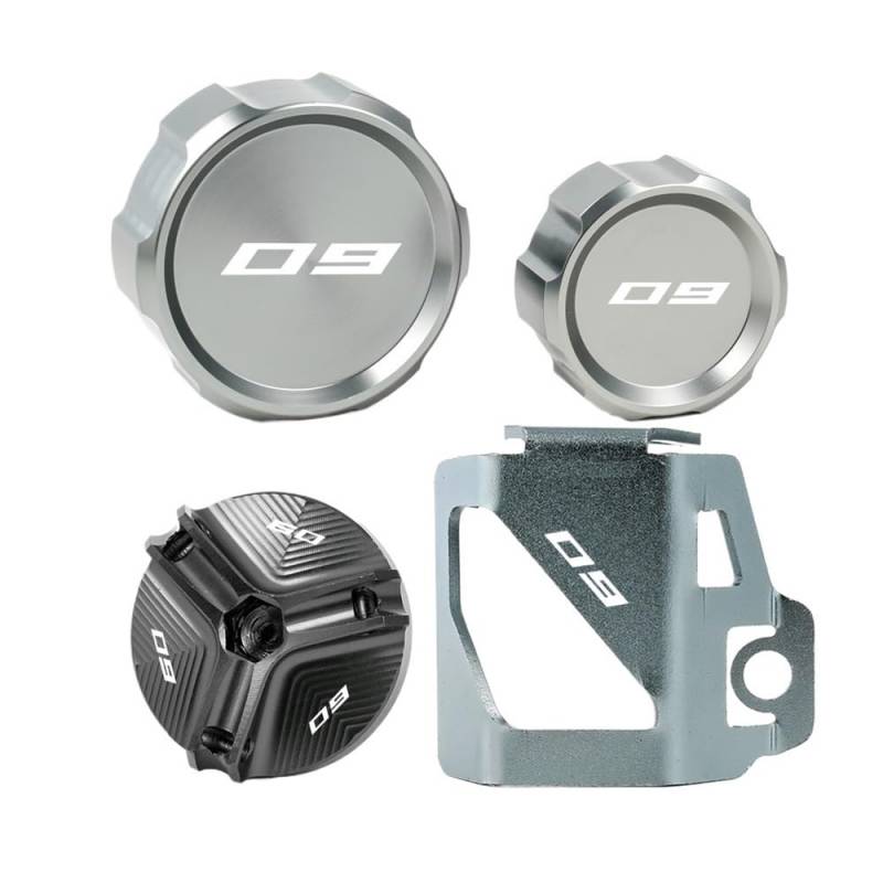 Bremse Hauptzylinder Abdeckung Motorrad Vorne Hinten Brems Flüssigkeit Reservoir Tank Abdeckung Öl Einfülldeckel Für MT09 SP TRCAER 9 GT FZ09 FJ 09 2021-2024 MT-09 von ZUYNPOQ