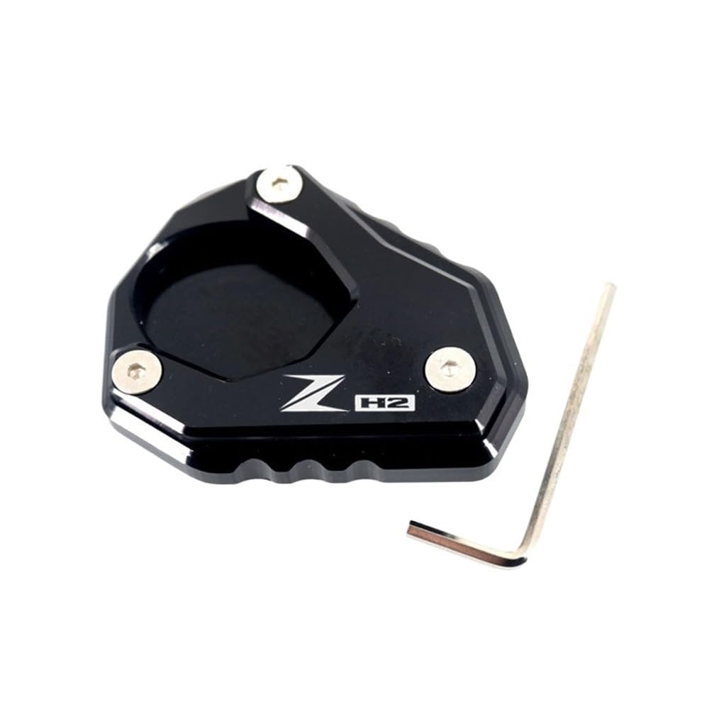 Motorrad Ständer Pad Für Ka&wasaki ZH2 Z H2 ZH 2 2019 2020 2021 2022 2023 Motorrad CNC Kickstand Fuß Seitenständer Verlängerungspolster Stützplatte Vergrößern von ZUYNPOQ