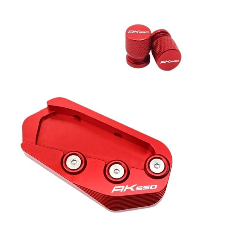 Motorrad Ständer Pad Für Ky&MCO AK550 AK 550 2017 2024 Motorrad CNC Kickstand Fuß Seitenständer Verlängerungspolster Stützplatte Vergrößern von ZUYNPOQ