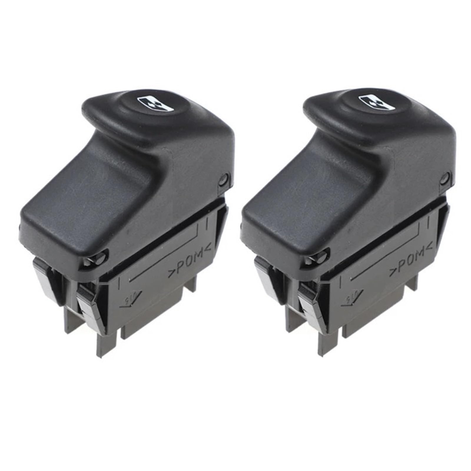 Fensterschalter-Abdeckungsknopf Auto 7700838099, for Renault, for Clio II Megane I BA0 BA1 EA0 EA1 DA0 Kangoo KC0 KC1 FC0 Elektrischer Fensterheber-Spiegelschalterknopf(2 pcs) von ZVPQU