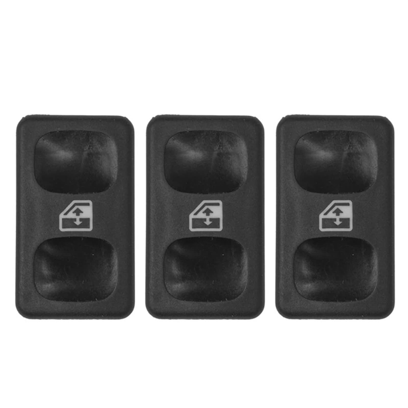 Fensterschalter-Abdeckungsknopf Auto Elektrische Fensterheber Schalter Heber Regler Control Taste 191959855 for VW Golf 1985-1992 Polo Seat Ibiza Cordoba(3 pcs) von ZVPQU