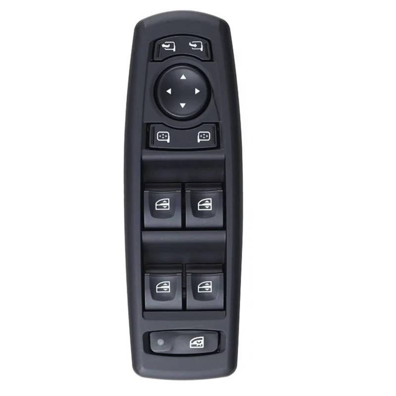 Fensterschalter-Abdeckungsknopf Auto Elektrische Steuerung Power Fensterheber Schalter Taste 254000006R 25400-0006R 254000015R 25400-0015R for für for for Renault Megane(254000015R-Black) von ZVPQU