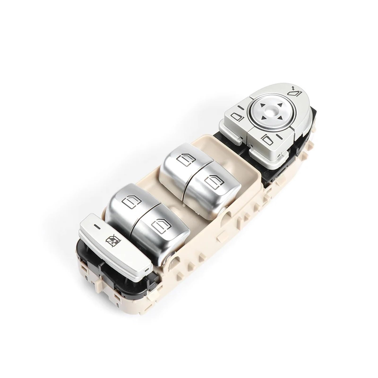 Fensterschalter-Abdeckungsknopf for Mercedes W205 W253 Auto Elektrische Fensterheber Control Schalter Taste for Benz C GLC Klasse C180 C200 C220 GLC260 GLC300 2059056811(Beige) von ZVPQU