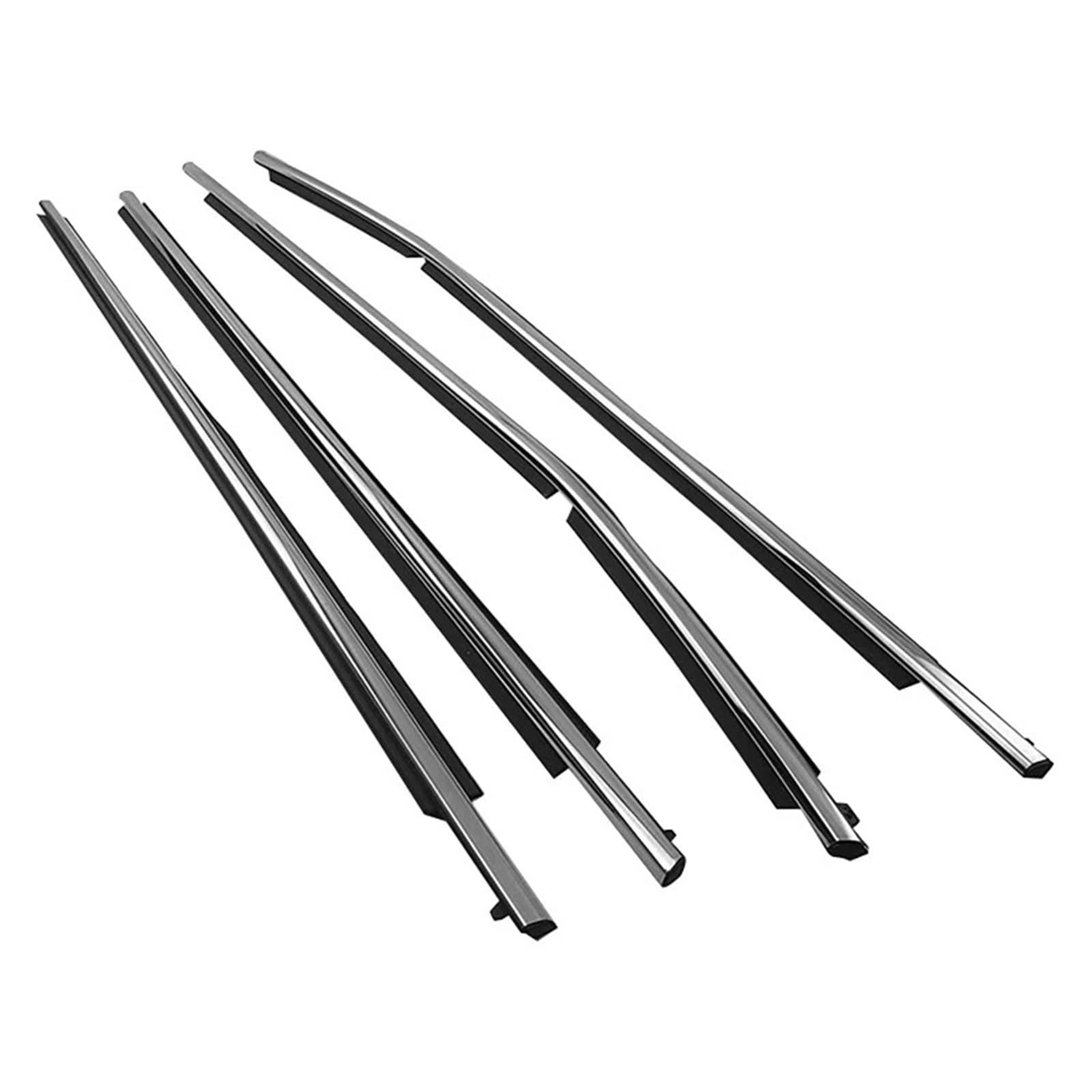 Türdichtungsstreifen Dichtungsstreifen for Seitenfenster, for Toyota, for for Corolla 2008-2019 7573012300 7571002210(Chrome for 2014-2019) von ZVPQU