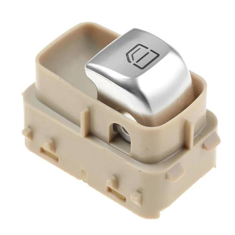 ZVPQU Fensterschalter-Abdeckungsknopf 2059051513 for Mercedes Benz W205 S205 X253 C253 C-Klasse AMG Fenster Control Schalter Mit Orange Licht Taste Auto Zubehör(Beige) von ZVPQU