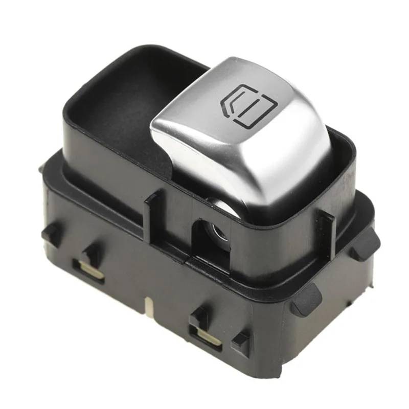 ZVPQU Fensterschalter-Abdeckungsknopf 2059051513 for Mercedes Benz W205 S205 X253 C253 C-Klasse AMG Fenster Control Schalter Mit Orange Licht Taste Auto Zubehör(Black) von ZVPQU