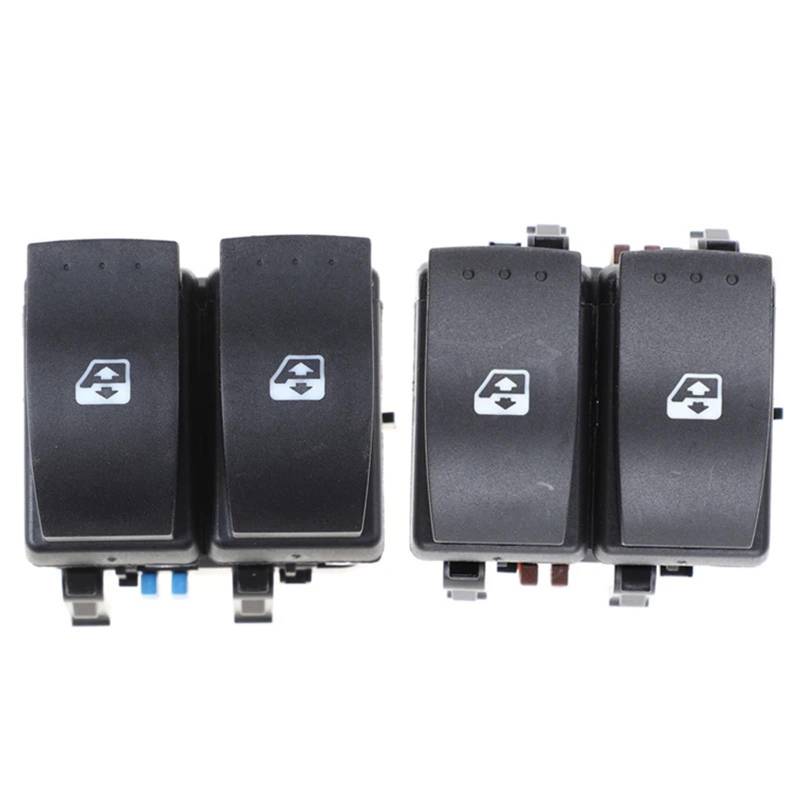 ZVPQU Fensterschalter-Abdeckungsknopf 8200315040 8200107772 for für Renault Megane II 2002-2014 for Laguna MK2 2001-2007 Auto Elektrische Fenster Control Schalter Heber Schalter(2 pcs) von ZVPQU