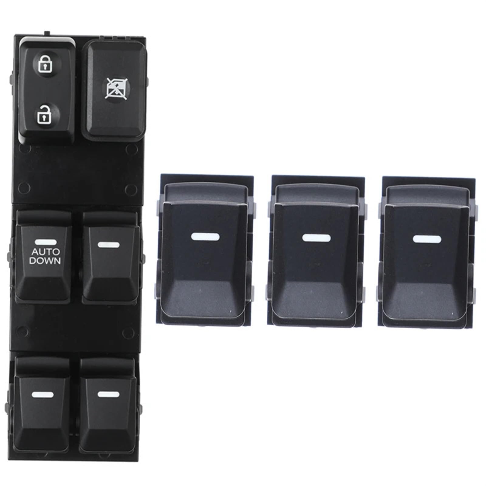 ZVPQU Fensterschalter-Abdeckungsknopf 93570-3W000 93575-1H000 for Kia Sportage 2011 2012 2013 2014 2015 2016 Power Fenster Schalter Auto Unten 93570-3W400 93570-3W400(A Set) von ZVPQU