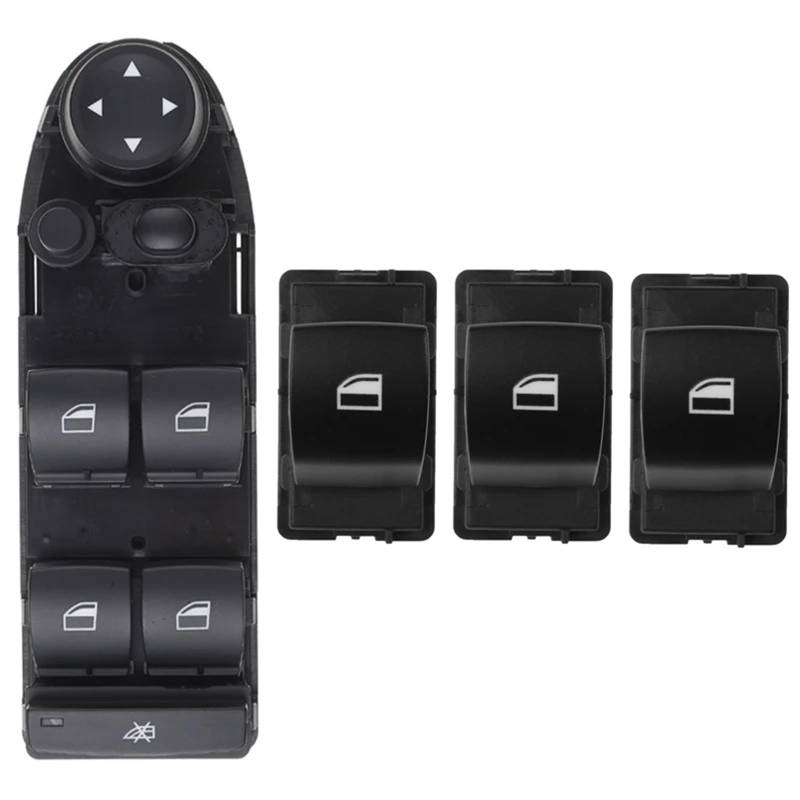 ZVPQU Fensterschalter-Abdeckungsknopf Auto 61319122121 BMFK3Z for BMW E70 E71 X5 X6 2006-2014 Elektrische Glasheber Steuerschalter 61319218044 61319122117 61319218044(A Set) von ZVPQU