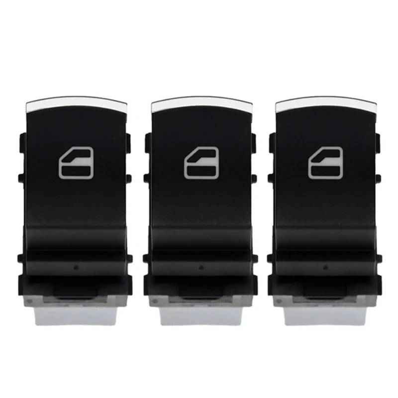 ZVPQU Fensterschalter-Abdeckungsknopf Auto Fenster Control Schalter Taste 5ND959855 5K0959855 5ND 959 855 for VW Passat B6 Golf A5 Touran Sagitar Magotan Jetta(3 pcs) von ZVPQU