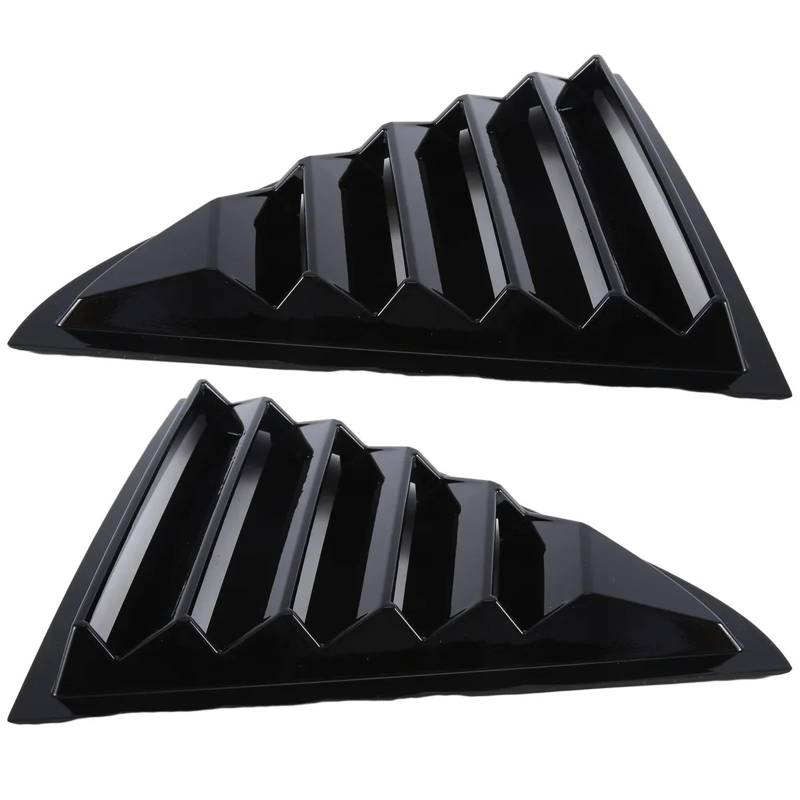 ZVPQU for Chrysler 300C 2011 2012 2013 2014 2015-2021 Hinten Fenster Jalousie Shutter Abdeckung Seite Vent Trim Windschutzscheibe Abdeckung Zubehör Fenster-Lamellenladen(Matte Black) von ZVPQU