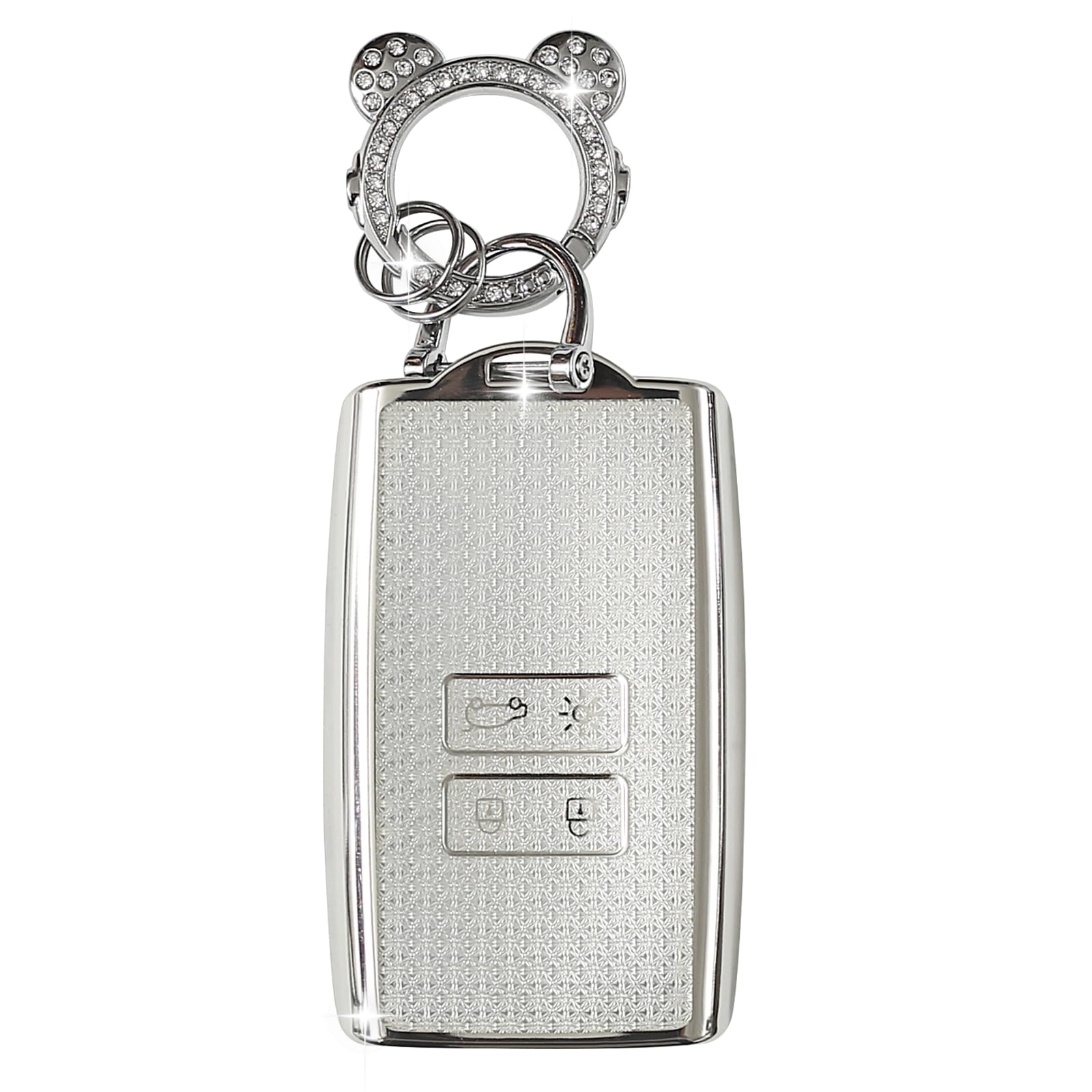 ZVRSUA Autoschlüssel Schutzhülle Passt für Renault,Keycard Hülle mit Diamant Schlüsselanhänger Autoschlüssel Hülle 4 Tasten Kompatibel mit Renault Koleos Kadjar Megane Captur Espace (Silber) ZVRSUA Autoschlüssel Schutzhülle Passt für Renault,Keycard Hülle mit Diamant Schlüsselanhänger Autoschlüssel Hülle 4 Tasten Kompatibel mit Renault Koleos Kadjar Megane Captur Espace (Silber) von ZVRSUA