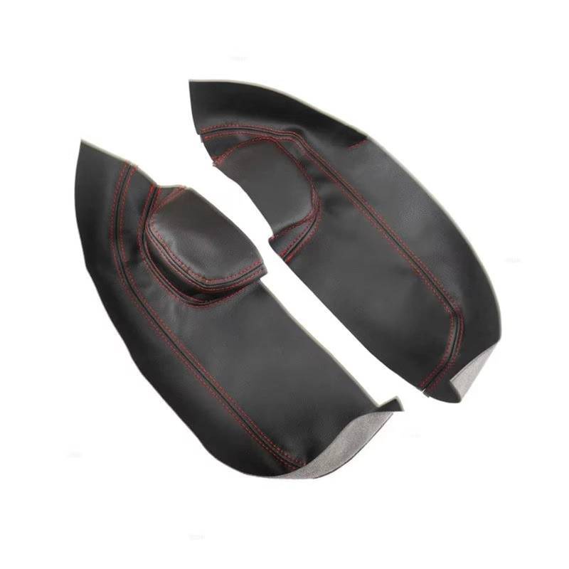 Auto-Innenverkleidung 2 Stücke Mikrofaser Leder Auto Innen Vorne Tür Armlehne Griff Panel Abdeckung Trim Dekor Für Dodge Für Caravan 4 2004 Zubehör Innenraum(Black-red line) von ZVZGPGKLTC