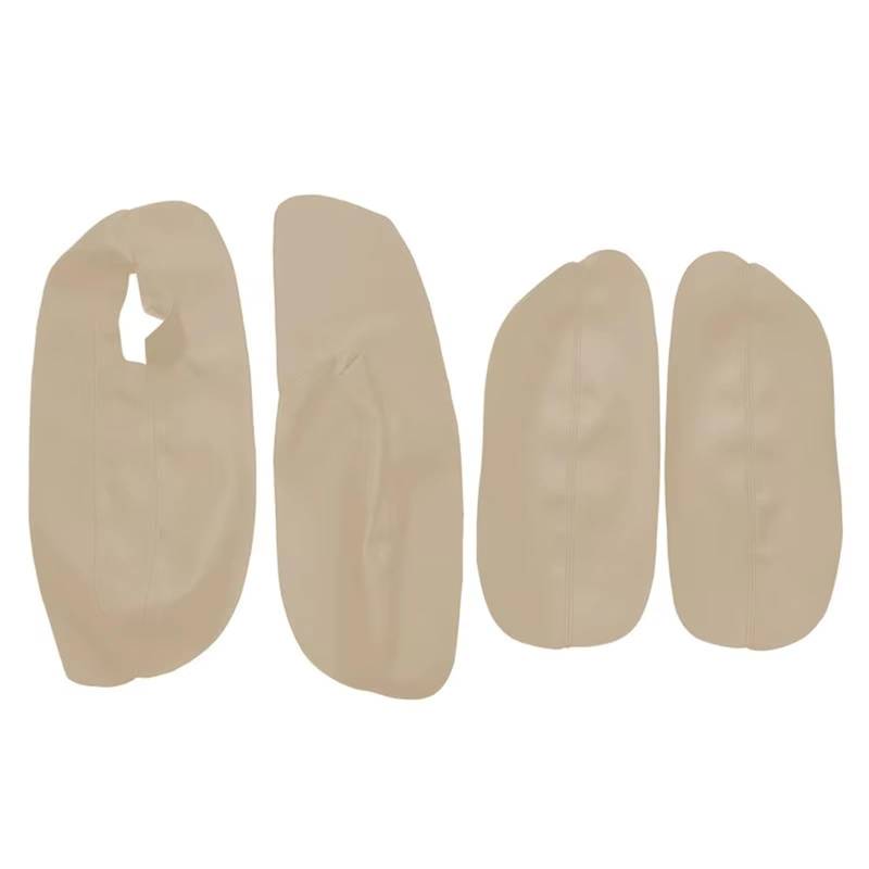 Auto-Innenverkleidung 3 TÜREN Auto Mikrofaser Leder 4 Stücke Tür Armlehne Panel Abdeckung Trim Für VW Für Golf 4 Für MK4 Für Jetta 1999-2005 Zubehör Innenraum(Beige) von ZVZGPGKLTC