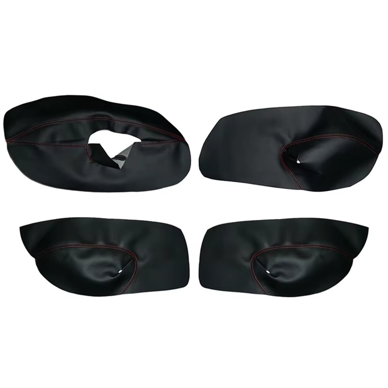Auto-Innenverkleidung Auto Innentürgriff Armlehne Panel Leder Abdeckung Trim 3/4 Türen Für VW Für Golf 4 Für MK4 Für Jetta 1998-2005 Zubehör Innenraum(4doors-red line) von ZVZGPGKLTC