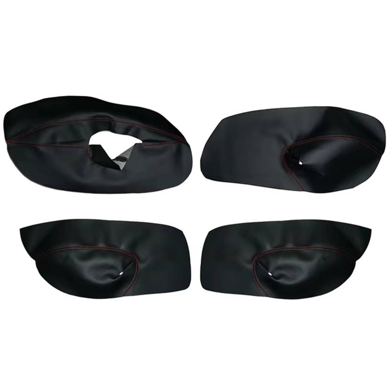 Auto-Innenverkleidung Auto Innentürgriff Armlehne Panel Leder Abdeckung Trim 3/4 Türen Für VW Für Golf 4 Für MK4 Für Jetta 1998-2005 Zubehör Innenraum(4doors-red line) von ZVZGPGKLTC