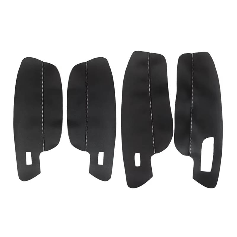 Auto-Innenverkleidung Auto Innentürgriff Armlehne Panel Mikrofaser Leder Abdeckung Trim LHD/RHD 4 Stücke Für VW Für Golf 7 VII 2014-2018 Zubehör Innenraum(Black - White line) von ZVZGPGKLTC