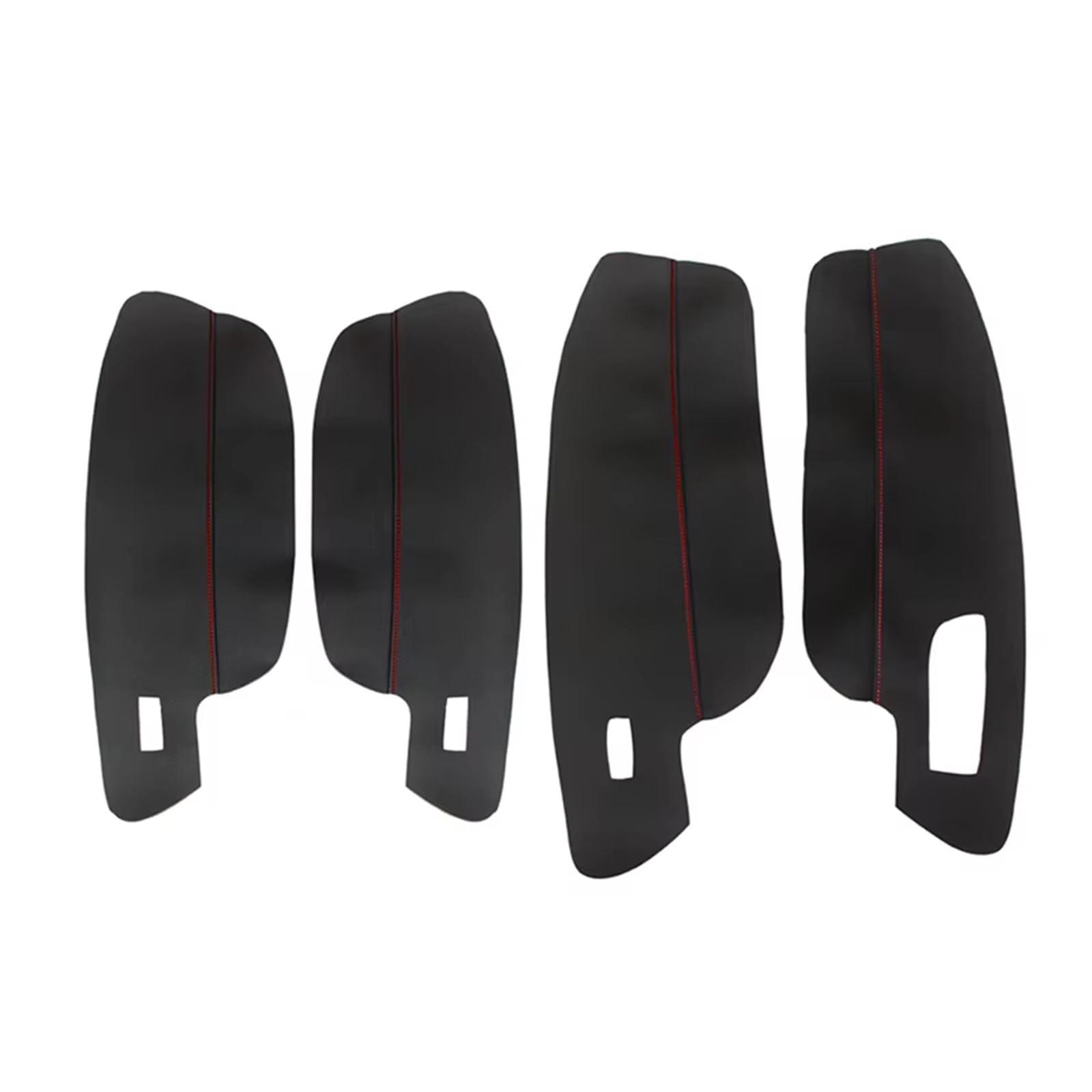 Auto-Innenverkleidung Auto Innentürgriff Armlehne Panel Mikrofaser Leder Abdeckung Trim LHD/RHD 4 Stücke Für VW Für Golf 7 VII 2014-2018 Zubehör Innenraum(Black with red line) von ZVZGPGKLTC