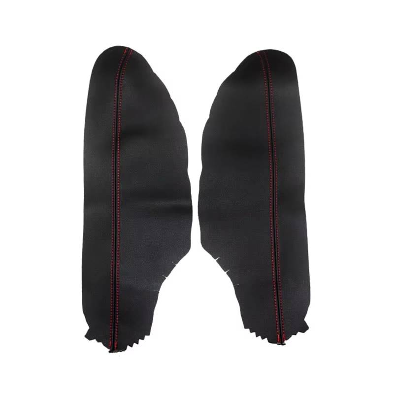 Auto-Innenverkleidung Auto-Innentürgriff-Armlehnenverkleidung, Mikrofaser-Lederbezug, 2 Stück, für Accord 8. Generation Coupe 2008–2012 Zubehör Innenraum(Black-red line) von ZVZGPGKLTC