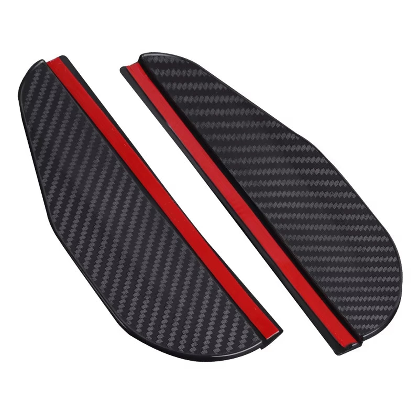 Auto-Innenverkleidung Auto Rückspiegel Seite Schnee Sonnenblende Regen Abdeckung Auto Spiegel Zubehör 2PCS Auto Rückspiegel Regen Augenbraue Visier Zubehör Innenraum(Carbon Fiber Black) von ZVZGPGKLTC