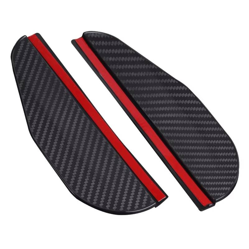 Auto-Innenverkleidung Auto Rückspiegel Seite Schnee Sonnenblende Regen Abdeckung Auto Spiegel Zubehör 2PCS Auto Rückspiegel Regen Augenbraue Visier Zubehör Innenraum(Carbon Fiber Black) von ZVZGPGKLTC