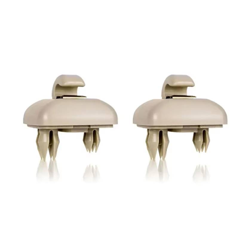 Auto-Innenverkleidung Für A1 Für A3 Für A4 Für A5 Für Q3 Für Q5 Für S3 Innen Zubehör 2PCS Auto Innen Sonnenblende Kappe Clip Haken Zubehör Innenraum(2pcsBeige) von ZVZGPGKLTC