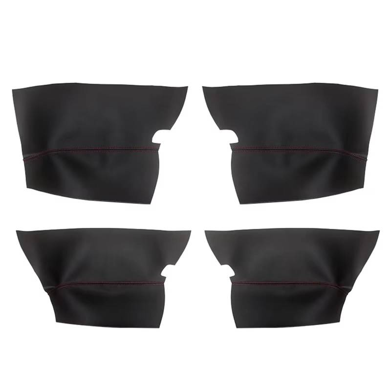 Auto-Innenverkleidung Für Fabia 2008-2014 Autotür Armlehne Panel Haut Abdeckung Aufkleber Trim Weiche Leder Tür Panel Abdeckung Zubehör Innenraum(Black-red line) von ZVZGPGKLTC