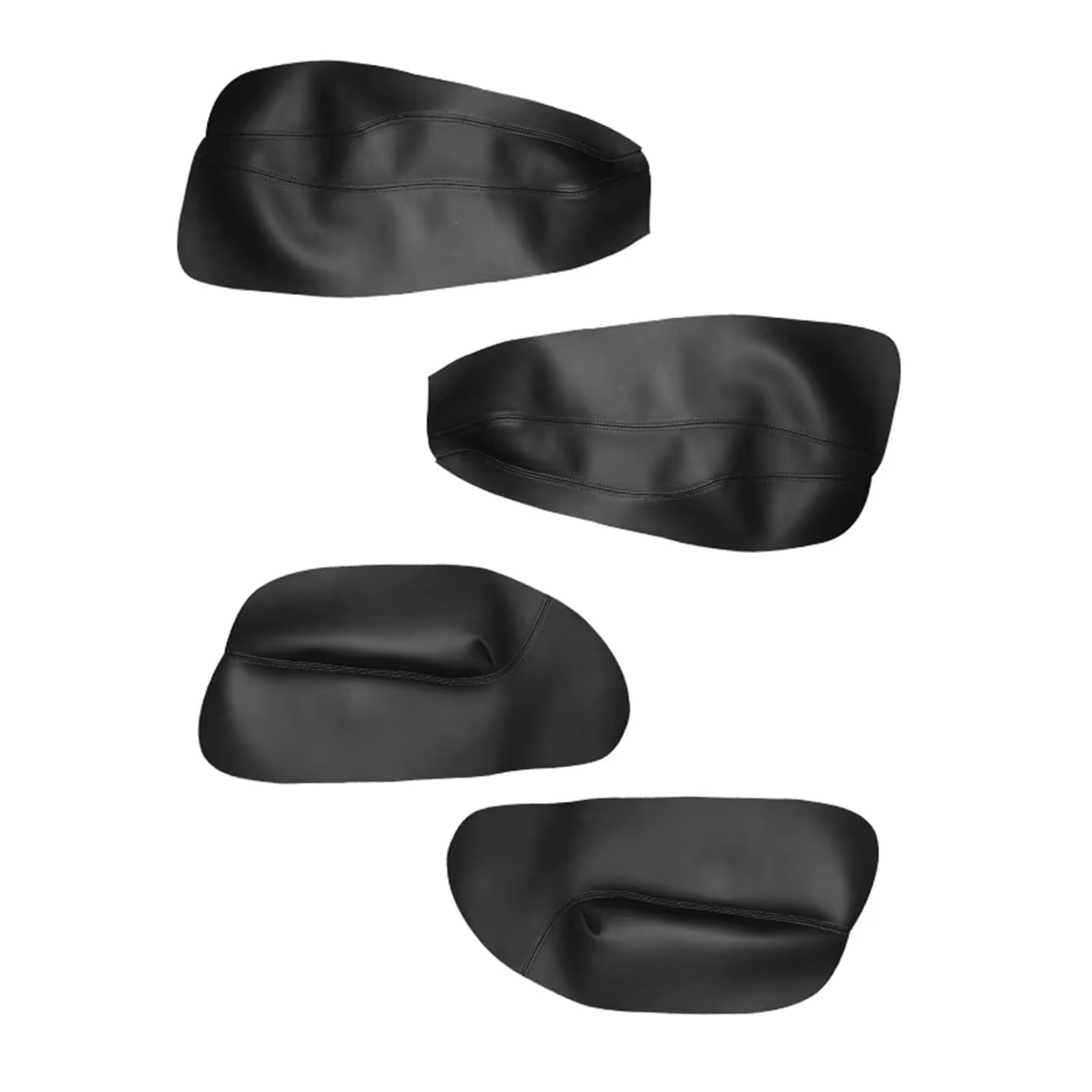 Auto-Innenverkleidung Für Ford Für Mondeo 2007-2012 Innentür Armlehne Panel Haut Abdeckung Aufkleber Trim Weiche Leder Tür Panel Abdeckung Zubehör Innenraum(4pcs Black) von ZVZGPGKLTC