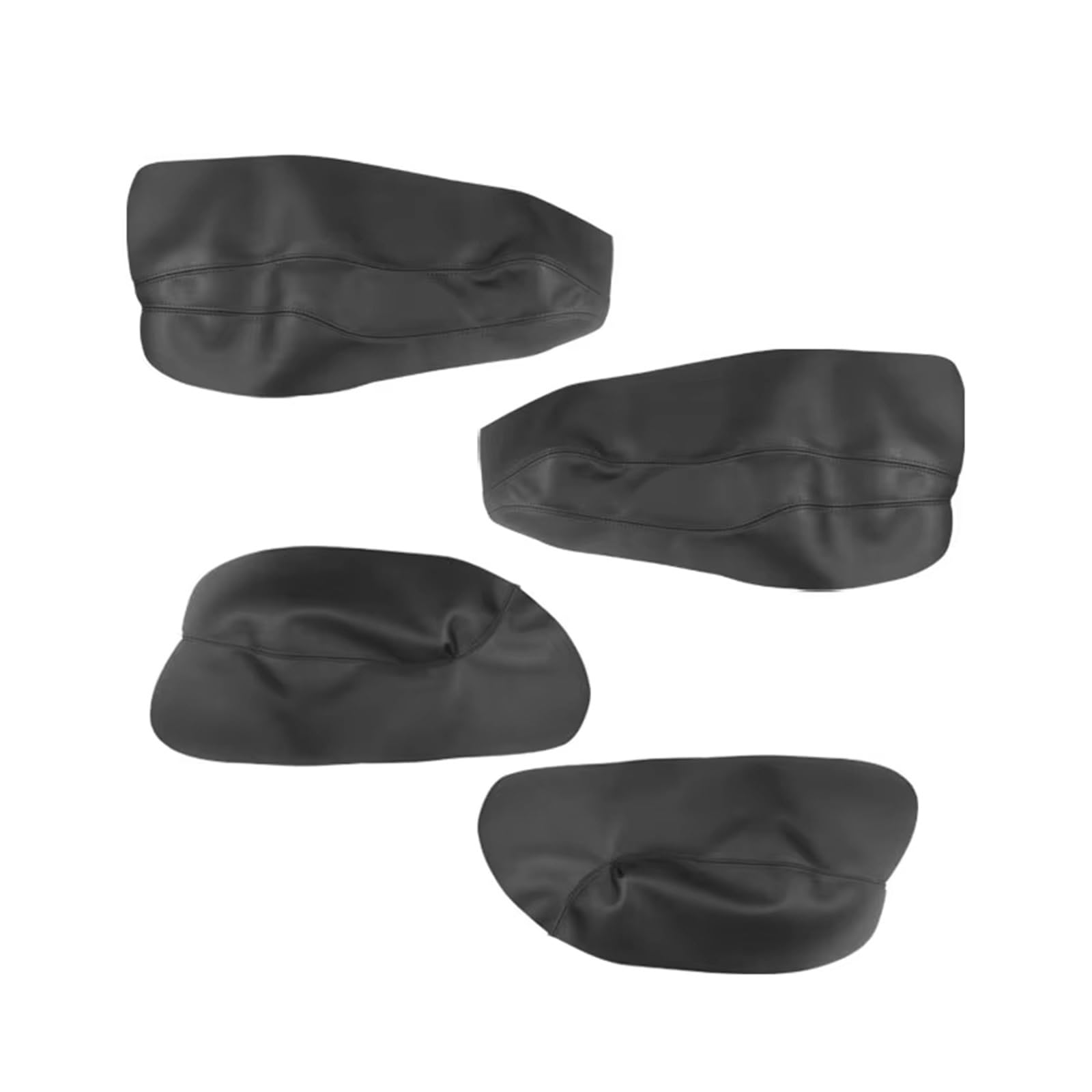 Auto-Innenverkleidung Für Ford Für Mondeo 2007-2012 Innentür Armlehne Panel Haut Abdeckung Aufkleber Trim Weiche Leder Tür Panel Abdeckung Zubehör Innenraum(4pcs Black) von ZVZGPGKLTC