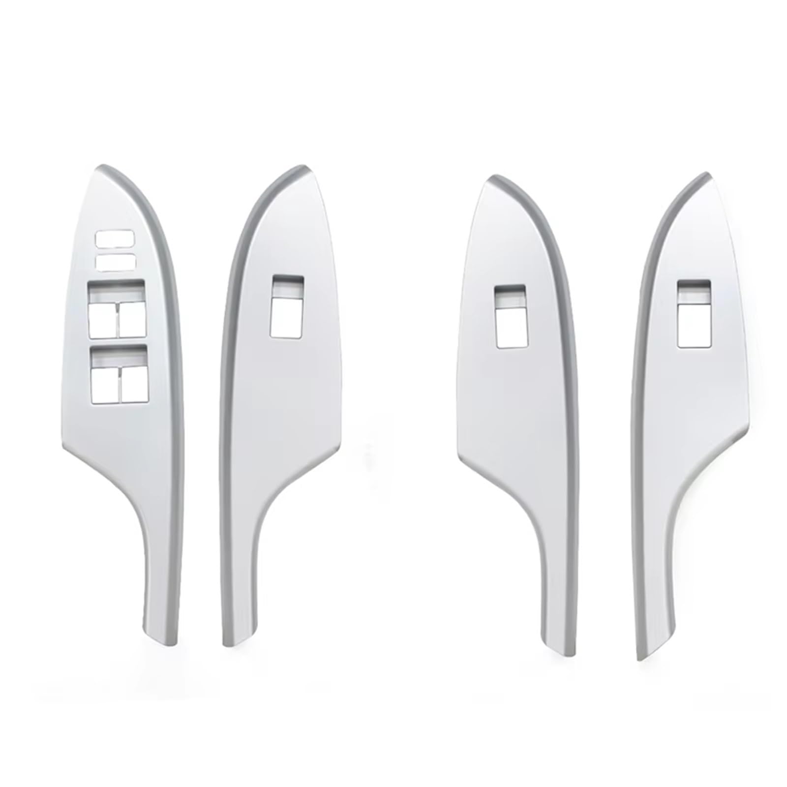 Auto-Innenverkleidung Für Toyota Für Corolla 2007-2013 Linkslenker Auto 4 Teile/Satz Auto Fensterheber Control Schalter Abdeckung Panel Rahmen Zubehör Innenraum(4pcs Silver) von ZVZGPGKLTC
