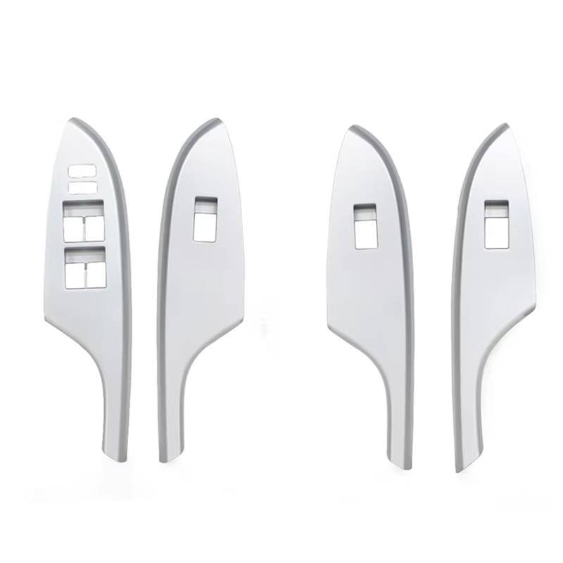 Auto-Innenverkleidung Für Toyota Für Corolla 2007-2013 Linkslenker Auto 4 Teile/Satz Auto Fensterheber Control Schalter Abdeckung Panel Rahmen Zubehör Innenraum(4pcs Silver) von ZVZGPGKLTC