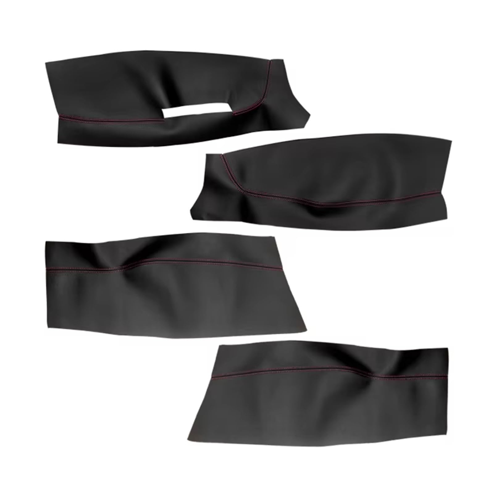Auto-Innenverkleidung Für VW Für Polo Für Fließheck 2004-2011 Autozubehör Tür Armlehne Panel Abdeckung Trim 4 Stücke Tür Panel Abdeckung Zubehör Innenraum(Hatchback Black-red) von ZVZGPGKLTC