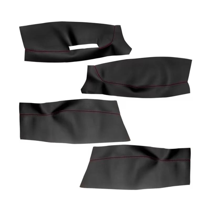 Auto-Innenverkleidung Für VW Für Polo Für Fließheck 2004-2011 Autozubehör Tür Armlehne Panel Abdeckung Trim 4 Stücke Tür Panel Abdeckung Zubehör Innenraum(Hatchback Black-red) von ZVZGPGKLTC