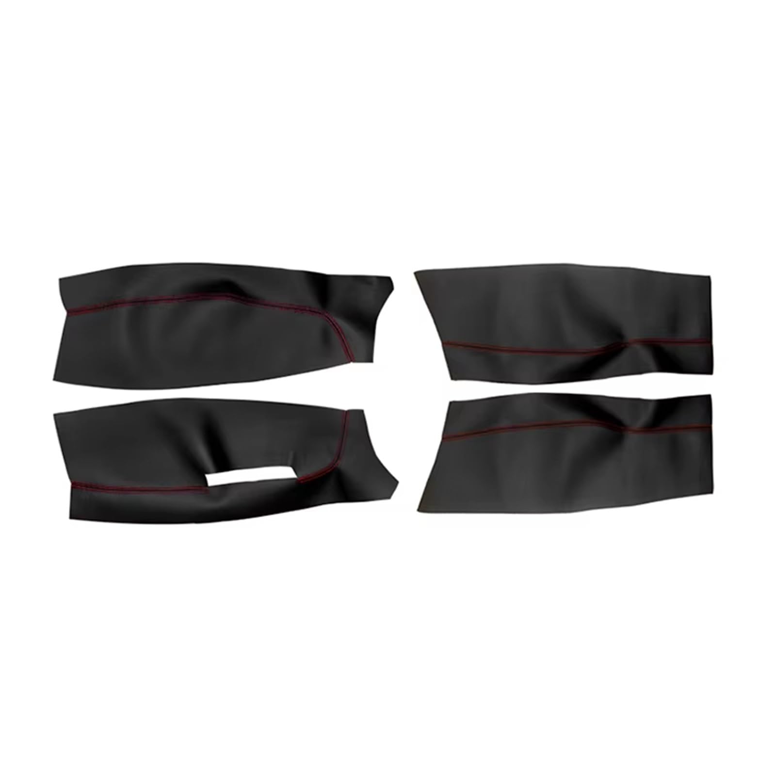 Auto-Innenverkleidung Für VW Für Polo Für Fließheck 2004-2011 Autozubehör Tür Armlehne Panel Abdeckung Trim 4 Stücke Tür Panel Abdeckung Zubehör Innenraum(Sedan Black-red) von ZVZGPGKLTC