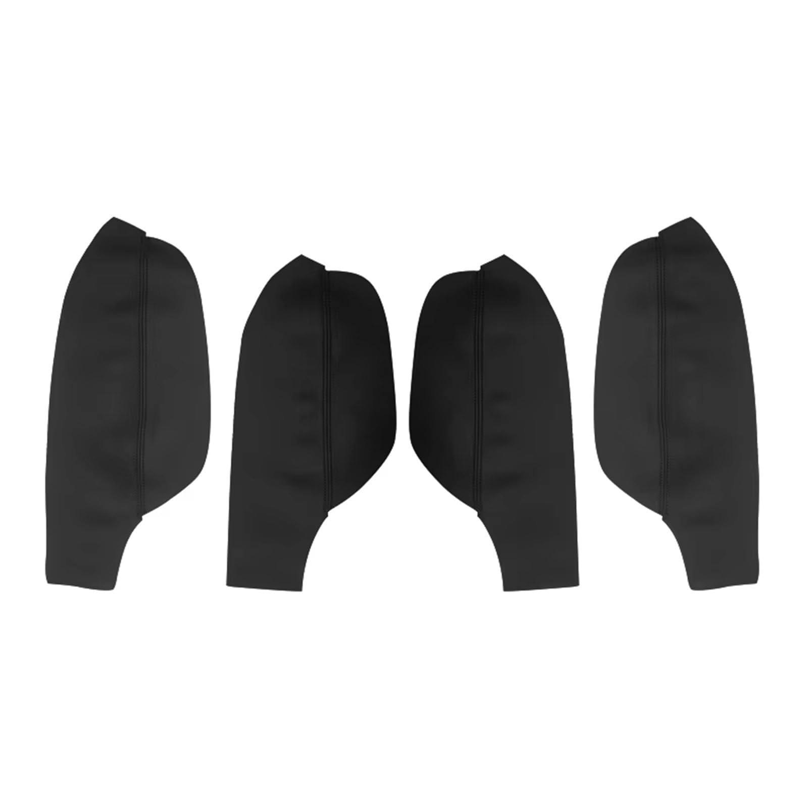 Auto-Innenverkleidung Für VW Für Tiguan 2008–2012, 4 Stück, Mikrofaser-Leder, Auto-Innentürgriff-Panel/Türarmlehnen-Abdeckungs-Ordnung Zubehör Innenraum(4xDoor Armrest Black) von ZVZGPGKLTC