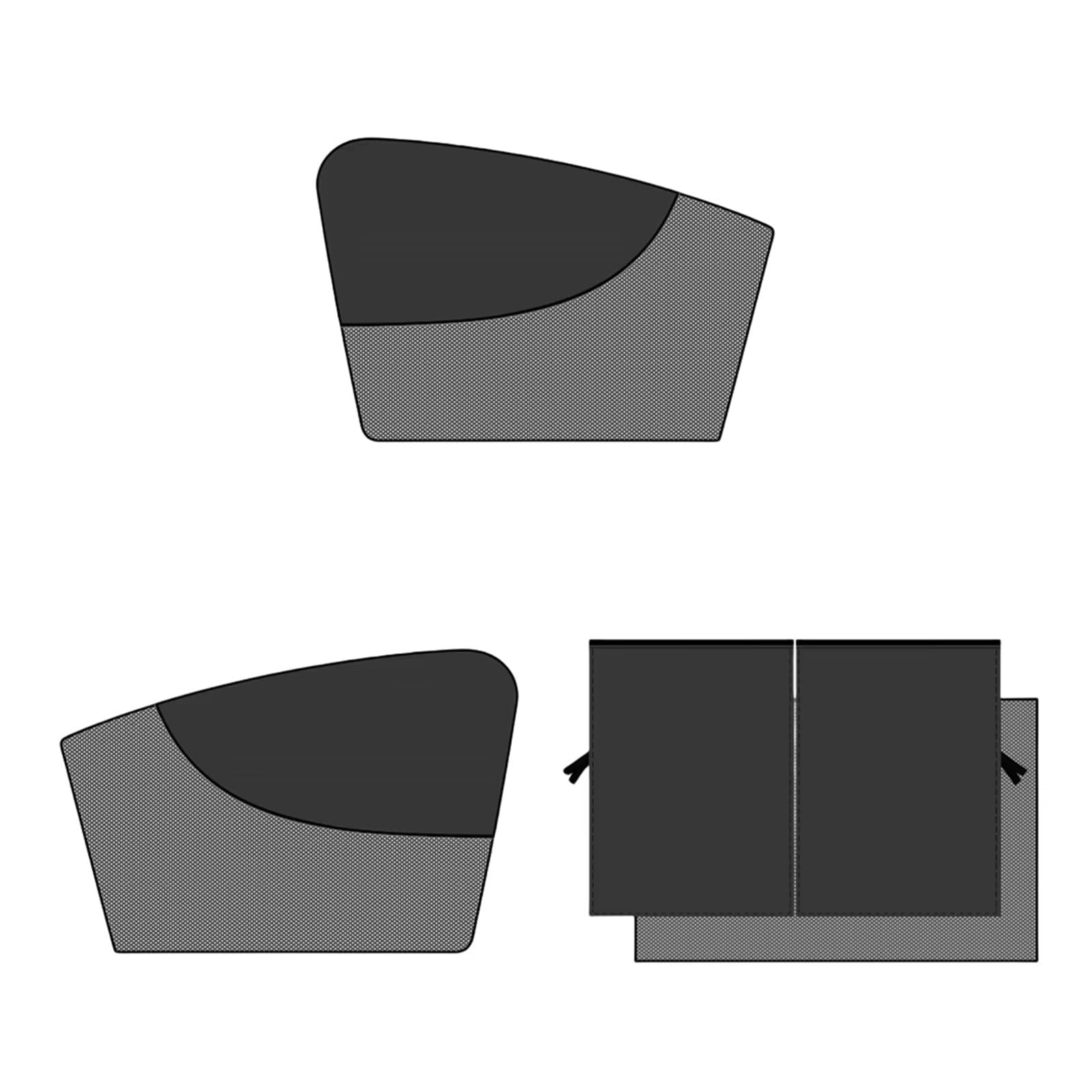 Autofenster Sonnenschutz Auto Persönlichkeit Sonnenschirme Auto UV Schutz Film Magnetische UV Schutz Vorne Hinten Fenster Vorhang Auto Innen Teile Fensterfür Sonnenschutz(Left 2Rear Right) von ZVZGPGKLTC