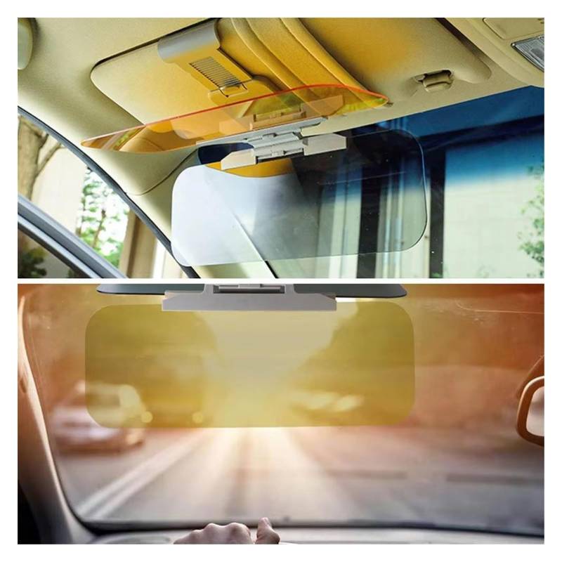 Autofenster Sonnenschutz Auto-Sonnenblende, Verstellbar, 2-in-1, Blendschutzvisier, HD-Auto-Sonnenschutz Und Nachtsicht-Visierverlängerung Fensterfür Sonnenschutz von ZVZGPGKLTC