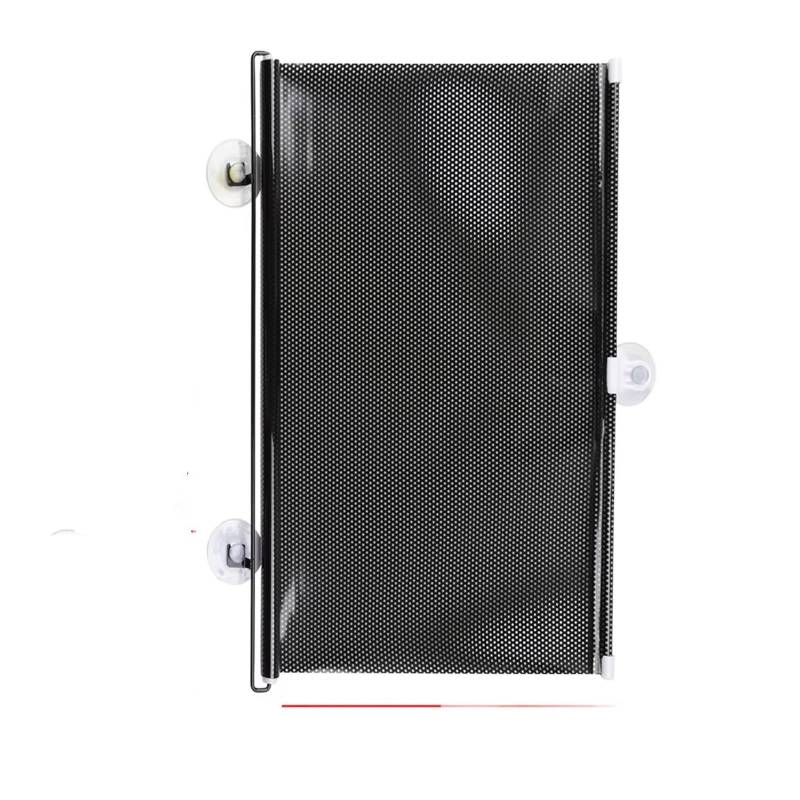 Autofenster Sonnenschutz Auto-Sonnenschutz, Schwarz, Einziehbar, Für Fahrzeug, Fenstervorhang, Rollo, Sonnenschutz, Schutz, Passend Für Die Meisten Autos Fensterfür Sonnenschutz(50x125cm) von ZVZGPGKLTC