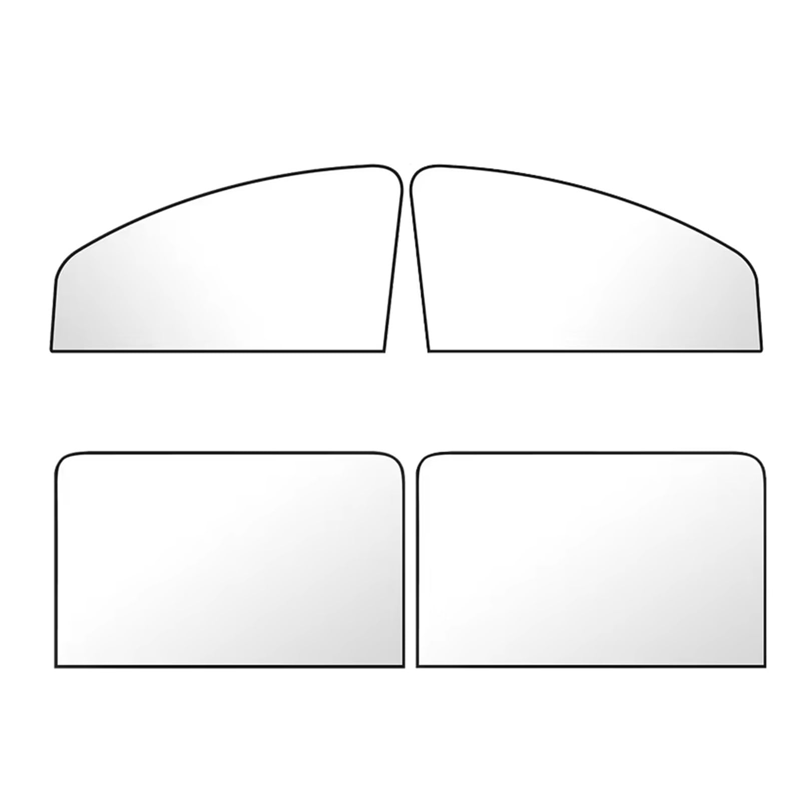 Autofenster Sonnenschutz Autofenster Sonnenschutzabdeckung UV-Schutz Mesh Sonnenschutzfolie Auto Seitenfenster Vorhang Sonnenblende Schild Fensterfür Sonnenschutz(4Pcs) von ZVZGPGKLTC