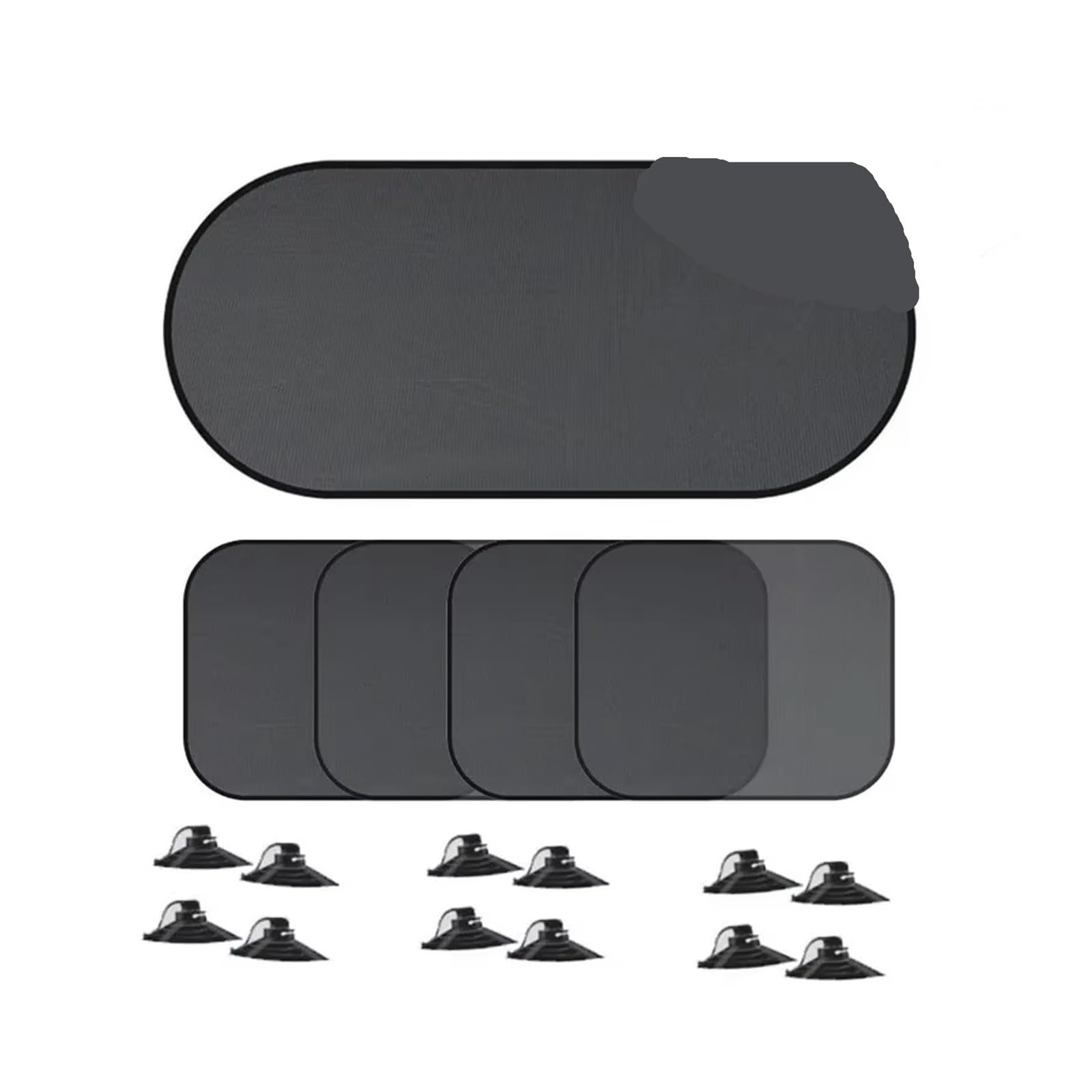 Autofenster Sonnenschutz Autofenster-Sonnenschutzabdeckung Zubehör Sonnenschutz UV-Schutz Auto Front-/Heckfenstervorhang Seitenglas Mesh-Sonnenblenden Fensterfür Sonnenschutz(Black 5X ABC) von ZVZGPGKLTC