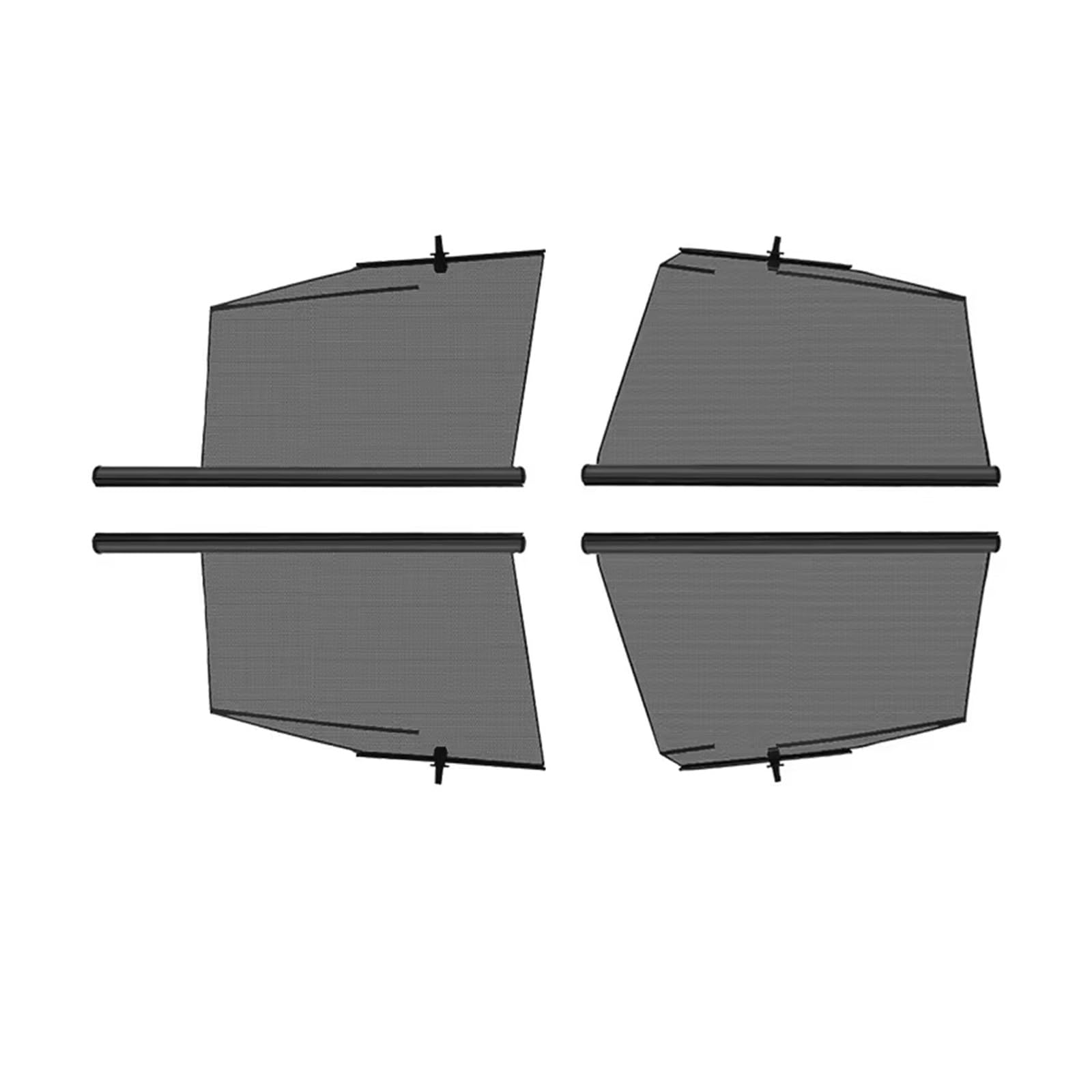 Autofenster Sonnenschutz Für Tesla Für Modell 3+ Highland 2024 Fenster Sonnenschutz Sonnenschutz Auto Vorhang Seite Fenster Mesh Sonnenblende Fensterfür Sonnenschutz(Full 4pcs) von ZVZGPGKLTC