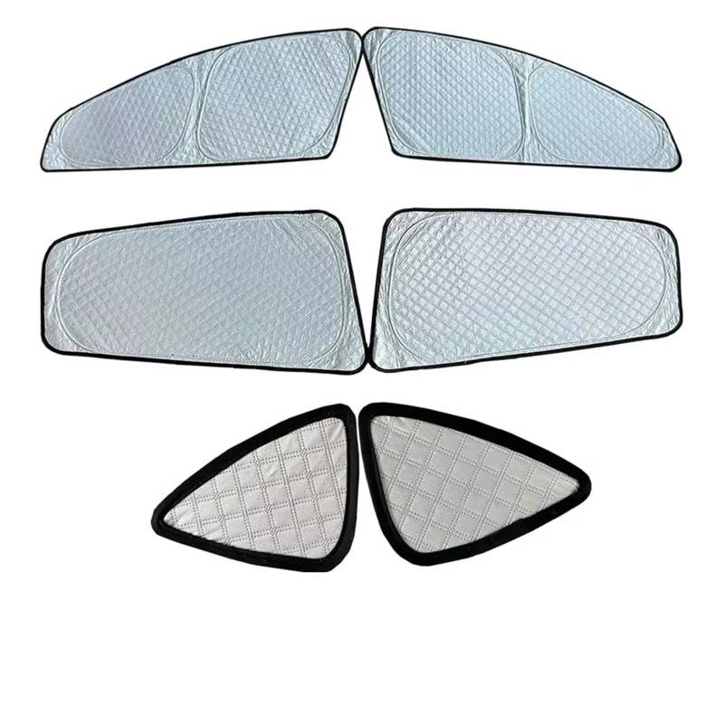Autofenster Sonnenschutz Für Tesla Für Modell 3 YXS Fenstersonnenschutz Dicker Sonnenschutz Vorne Hinten Windschutzscheibe Dachfenster Rollo UV-blockierende Beschattung Fensterfür Sonnenschutz(Color7) von ZVZGPGKLTC